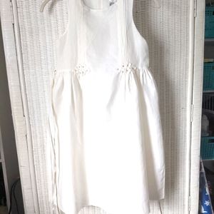off-white Jacardi Paris dress 10y